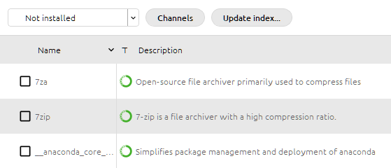 Window showing three controls, one is a drop down with 'Not Installed' selected